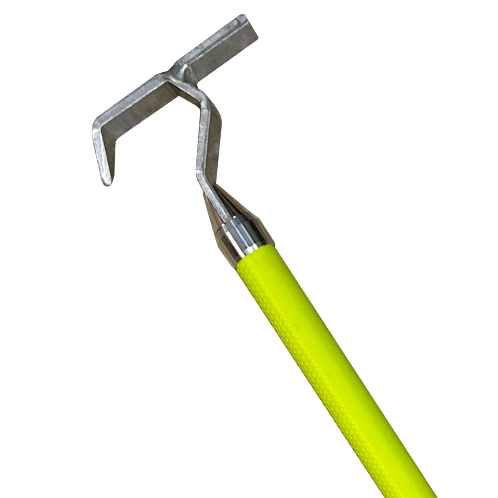 no-hands, hands-off material handling hand safety tools. hook hand tool. Grappler hand tool.